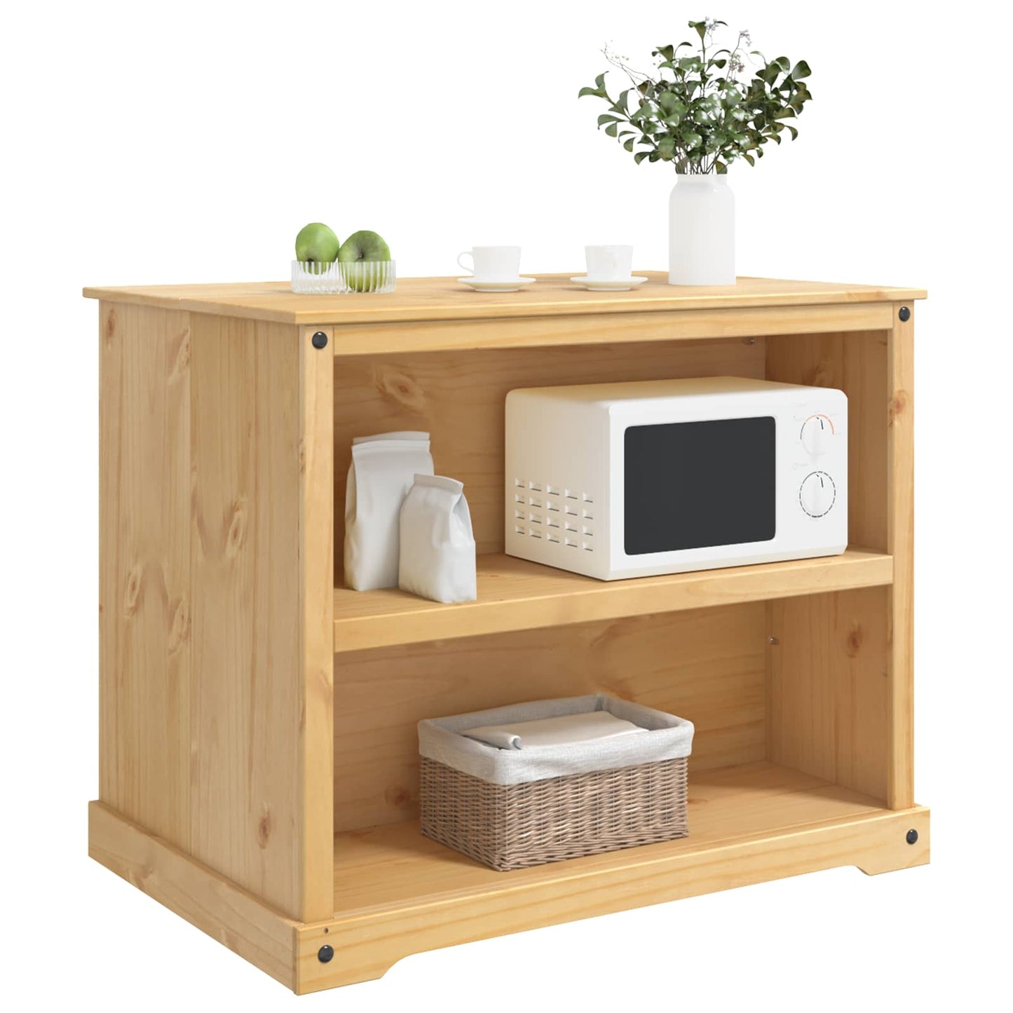 vidaXL Καρότσι Κουζίνας 2 pcs Κερί Μέλι 112 x 77 x 91,5 cm Μασίφ Πεύκο