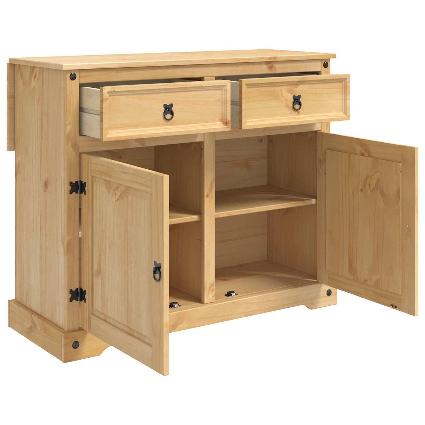 vidaXL Καρότσι Κουζίνας 2 pcs Κερί Μέλι 112 x 70 x 91,5 εκ Μασίφ Πεύκο