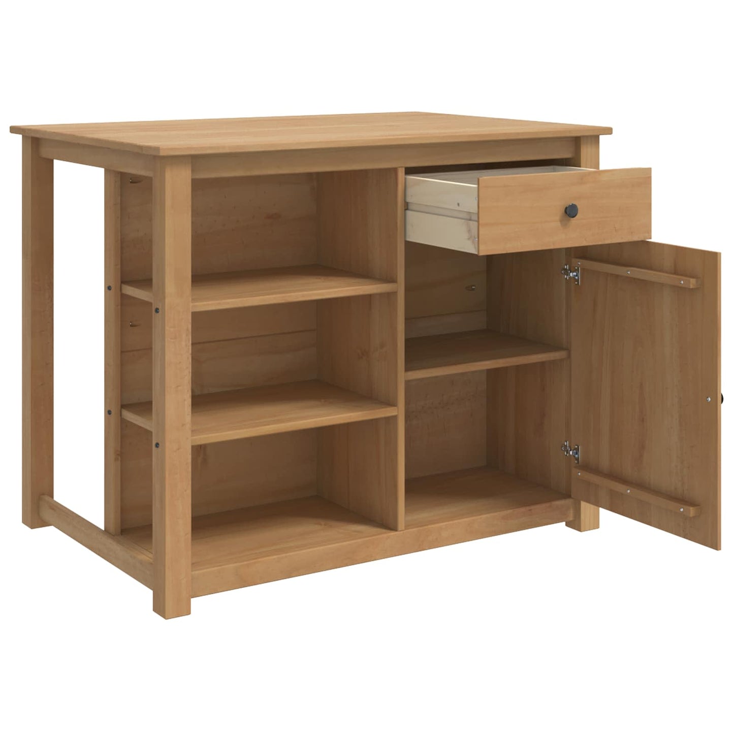 vidaXL Καρότσι Κουζίνας PANAMA 2 pcs Κερί Μέλι 112 x 77 x 90 εκ