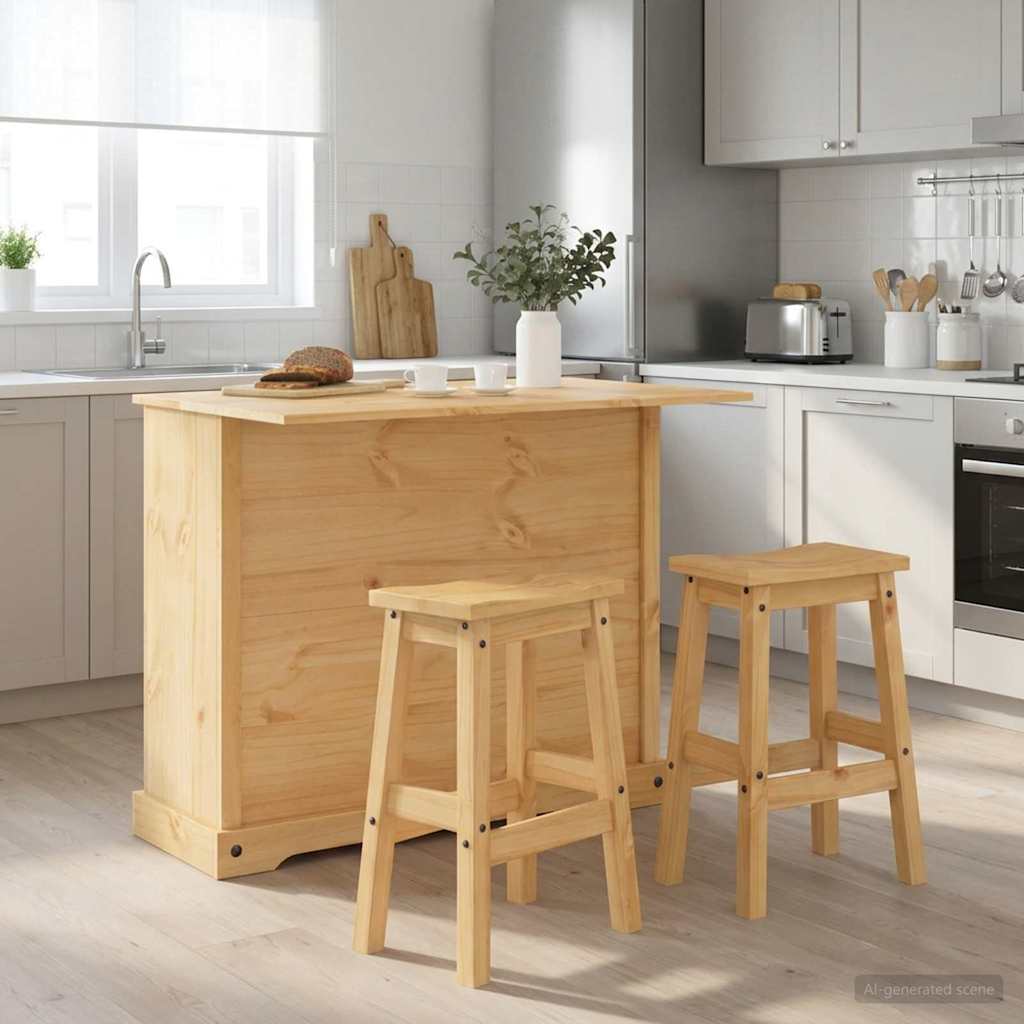vidaXL Αποθηκευτικός Χώρος Κουζίνας 2 pcs Κερί Μέλι Μασίφ Πεύκο
