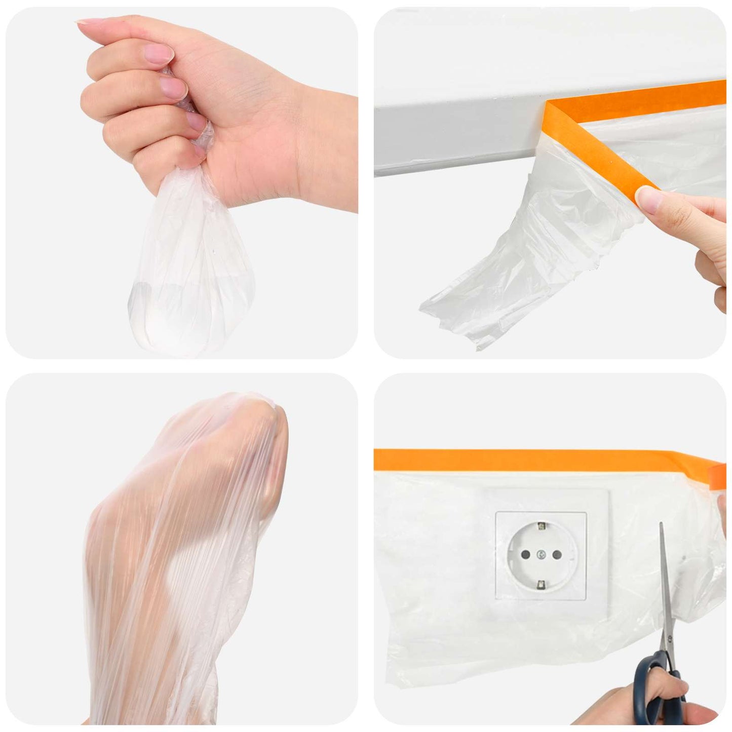 vidaXL Φύλλο σκόνης με κολλητική ταινία 6 pcs Διαφανές 30 x 3300 εκ.
