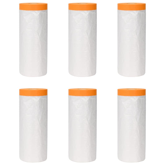 vidaXL Φύλλο σκόνης με κολλητική ταινία 6 pcs Διαφανές 240 x 2000 εκ.