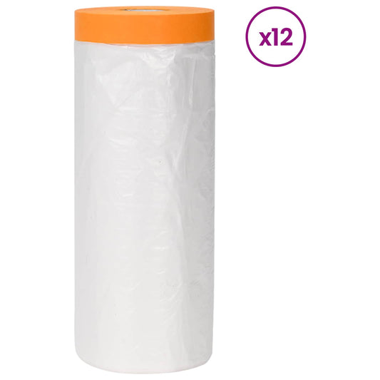 vidaXL Φύλλο σκόνης με κολλητική ταινία 12 pcs Διαφανές 210 x 2000 εκ.