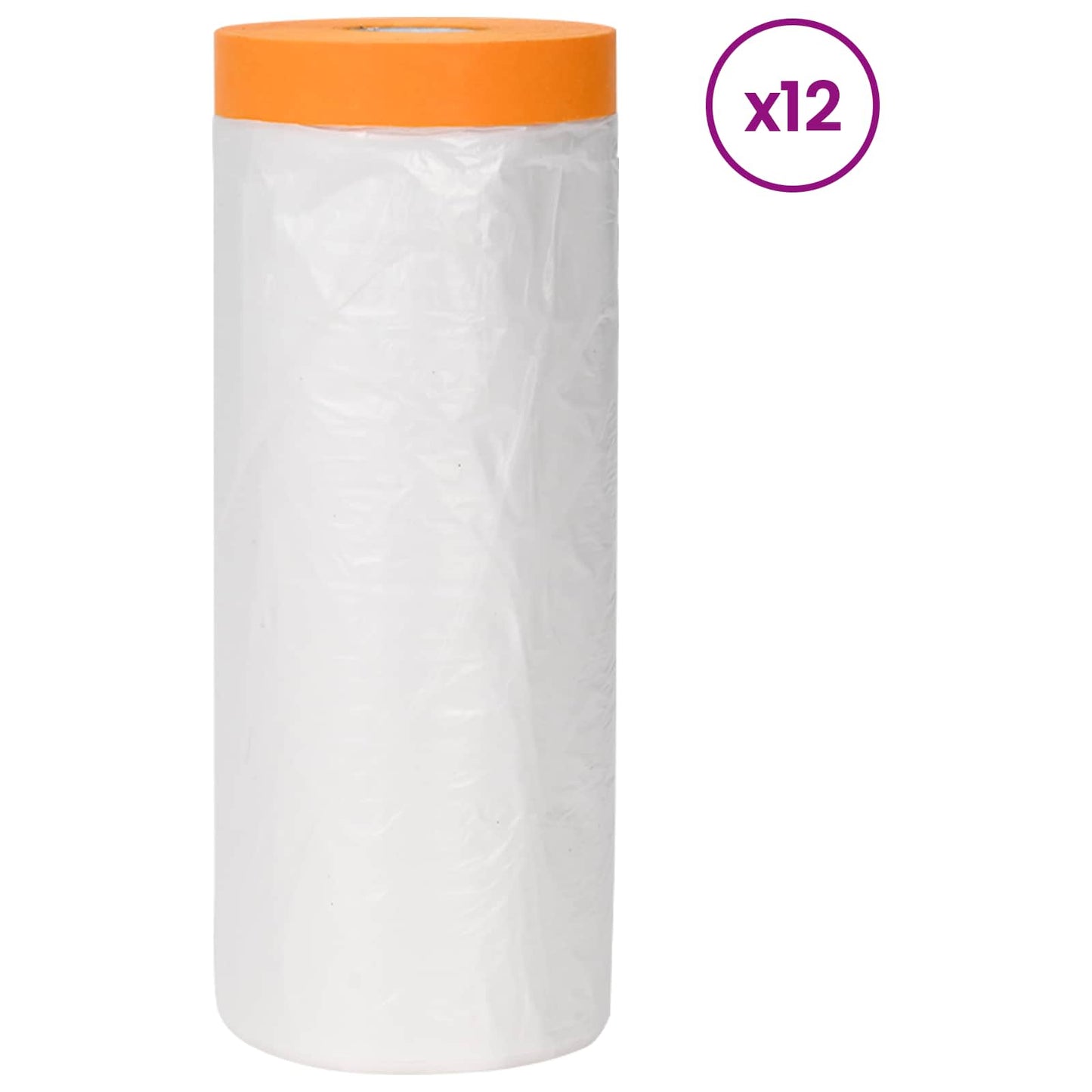 vidaXL Φύλλο σκόνης με κολλητική ταινία 12 pcs Διαφανές 240 x 2000 εκ.