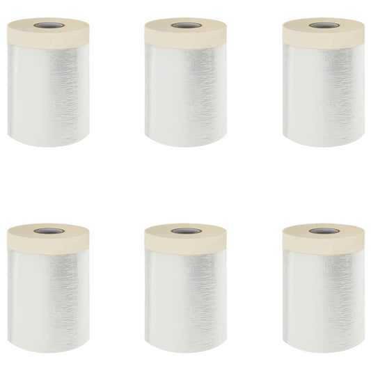 vidaXL Φύλλο Σκόνης με Κολλητική Ταινία 6 pcs Διαφανές 30 x 3300 εκ