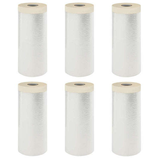 vidaXL Φύλλο Σκόνης με Κολλητική Ταινία 6 pcs Διαφανές 140 x 3300 εκ