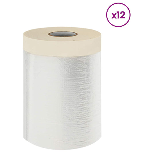 vidaXL Φύλλο Σκόνης με Κολλητική Ταινία 12 pcs Διαφανές 55 x 3300 εκ