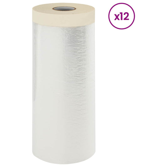 vidaXL Φύλλο Σκόνης με Κολλητική Ταινία 12 pcs Διαφανές 140 x 3300 εκ