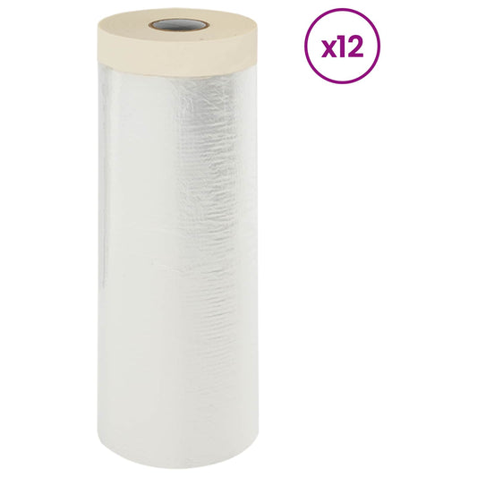 vidaXL Φύλλο Σκόνης με Κολλητική Ταινία 12 pcs Διαφανές 240 x 2000 εκ.