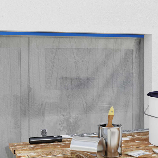 vidaXL Αυτοκόλλητη ταινία με μεμβράνη Διαφανές και Μπλε