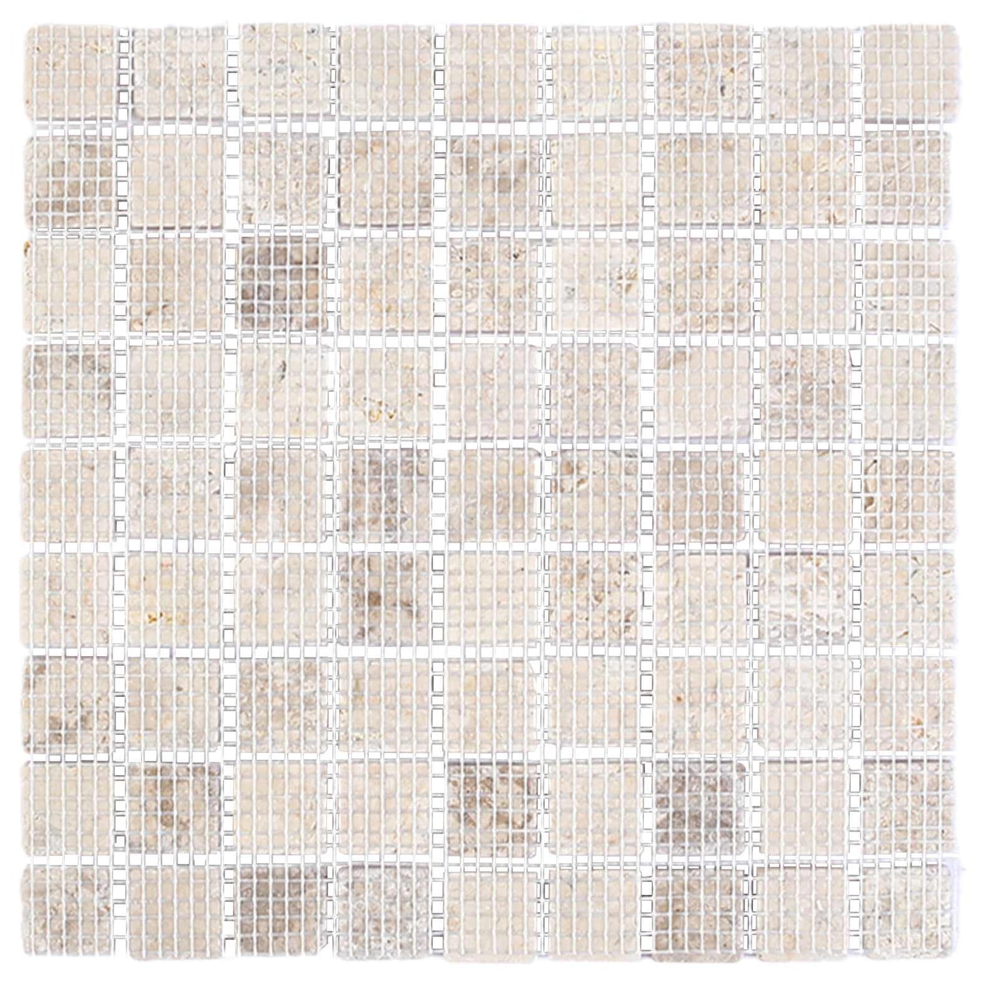 vidaXL Πλακίδια Μωσαϊκού Κρεμ 30 x 30 cm Μάρμαρο