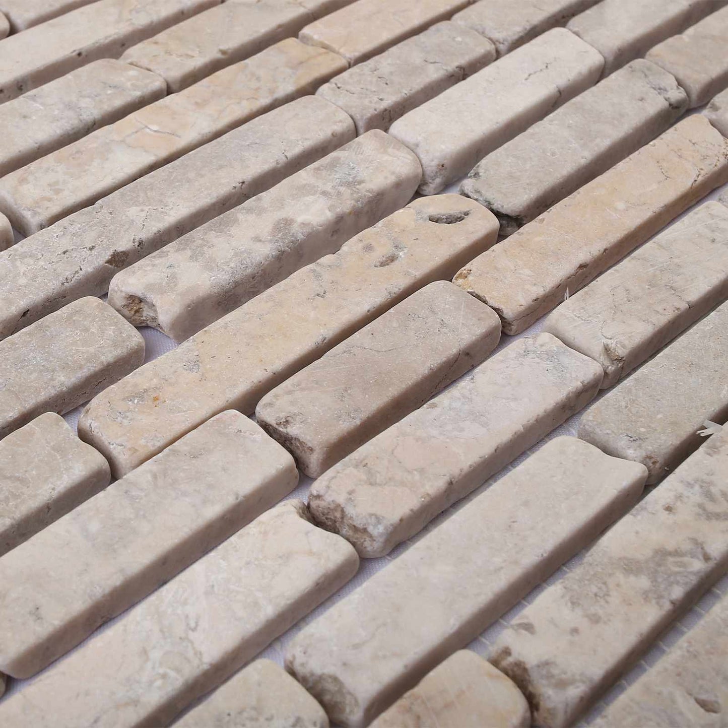 vidaXL Πλακίδια Μωσαϊκού Κρεμ 30 x 30 cm Μάρμαρο