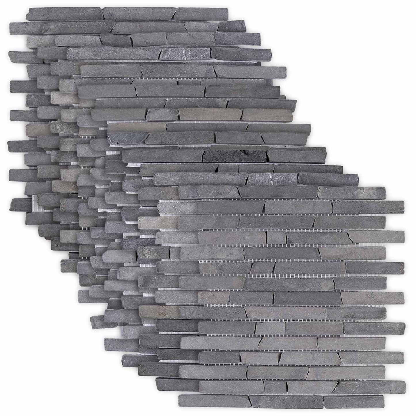 vidaXL Πλακίδια Μωσαϊκού Γκρι 30 x 30 cm Μάρμαρο