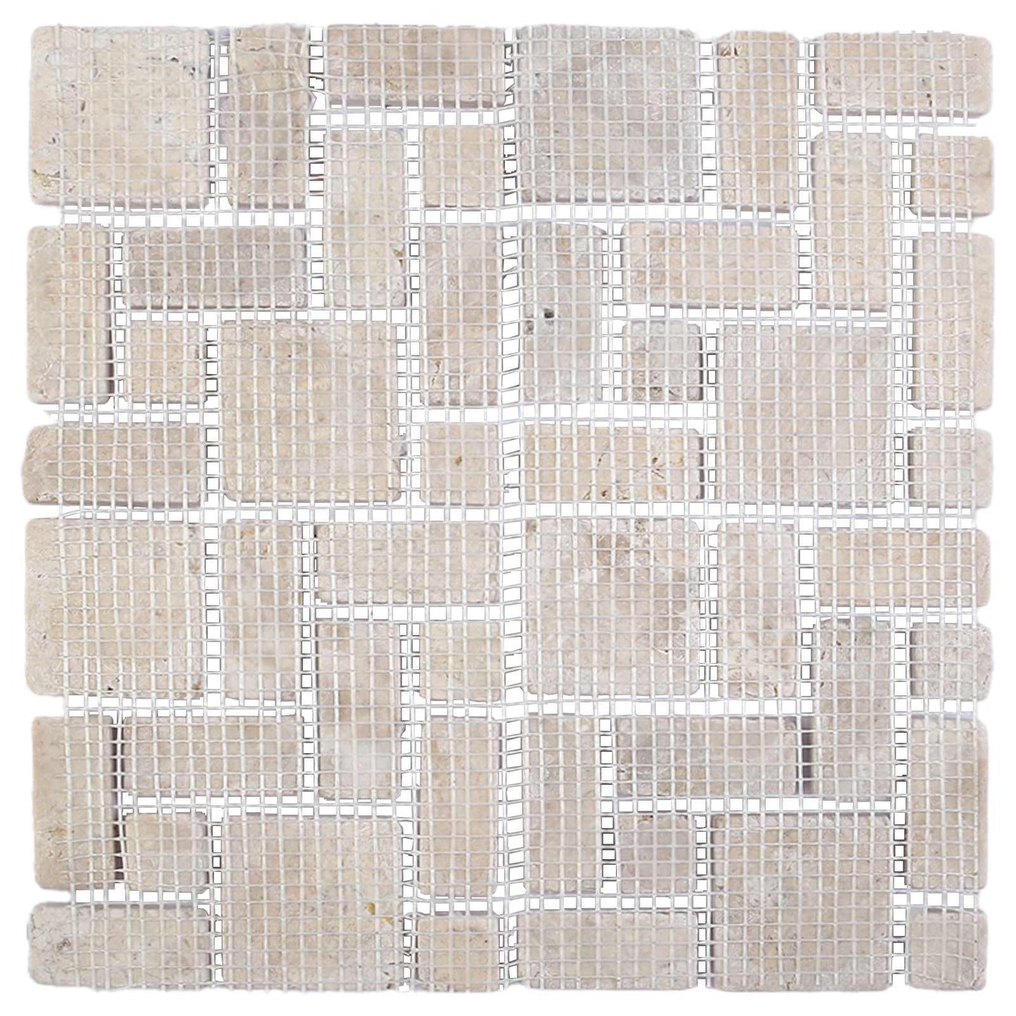 vidaXL Πλακίδια Μωσαϊκού Κρεμ 30 x 30 cm Μάρμαρο