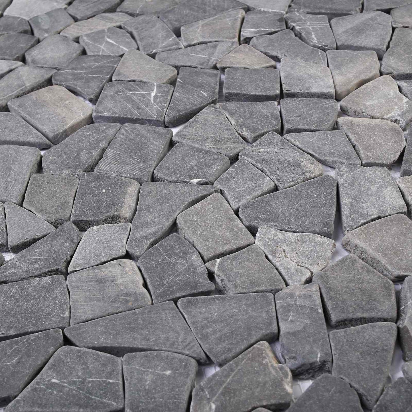 vidaXL Πλακίδια Μωσαϊκού Σκούρο Γκρι 30 x 30 cm Μάρμαρο
