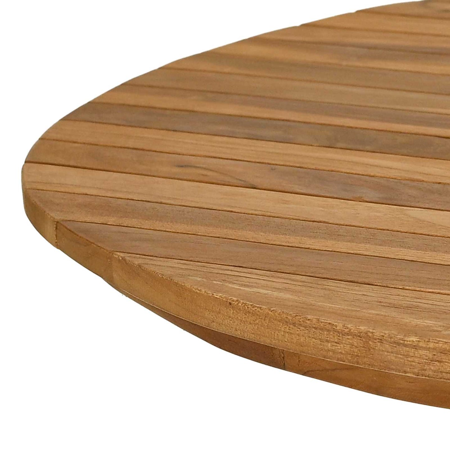 vidaXL Καπάκι τραπεζιού 120 x 70 x 3,5 εκ. Ωοειδής Στερεό Ξύλο Τίκ