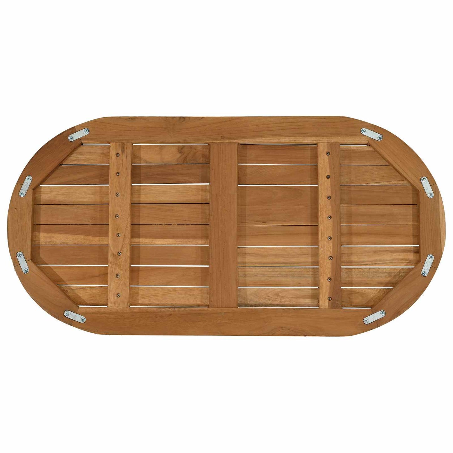vidaXL Καπάκι τραπεζιού 80 x 40 x 2,5 cm Ωοειδής Στερεό Ξύλο Τίκ