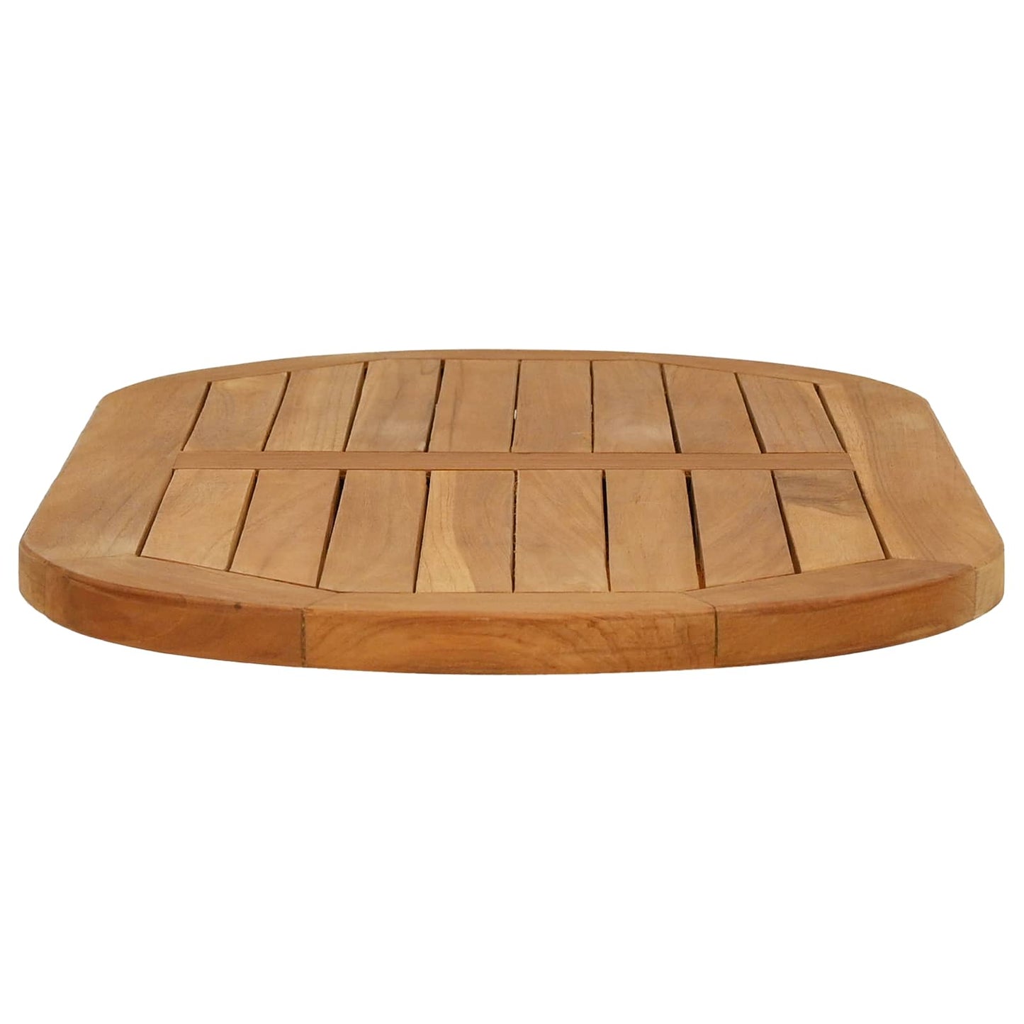 vidaXL Καπάκι τραπεζιού 80 x 40 x 2,5 cm Ωοειδής Στερεό Ξύλο Τίκ