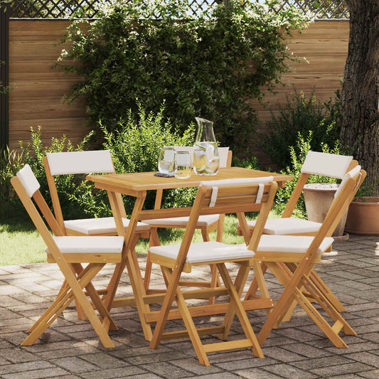 vidaXL Καρέκλες εξωτερικής βεράντας 6 pcs Λευκό κρεμ 40 x 53 x 80 εκ