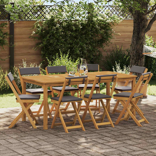 vidaXL Καρέκλες εξωτερικής βεράντας 8 pcs Σκούρο Γκρι 40 x 53 x 80 εκ