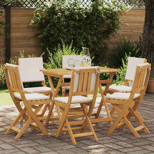 vidaXL Καρέκλες εξωτερικής βεράντας 6 pcs Λευκό κρεμ 38 x 46 x 85 εκ.