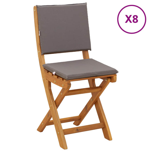 vidaXL Καρέκλες εξωτερικής βεράντας 8 pcs Σκούρο Γκρι 38 x 46 x 85 εκ.