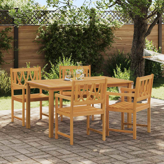 vidaXL Εξωτερικός πάγκος 4 pcs Φυσικό 56 x 55,5 x 90 εκ.