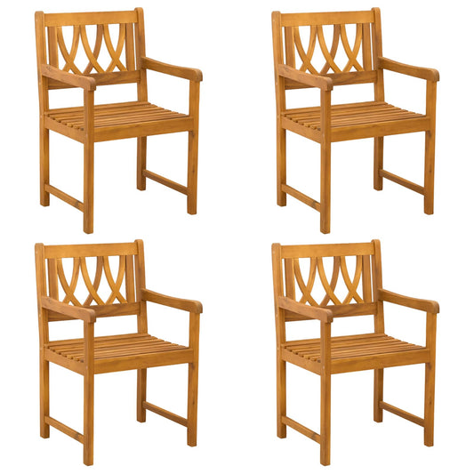 vidaXL Εξωτερικός πάγκος 4 pcs Φυσικό 56 x 55,5 x 90 εκ.