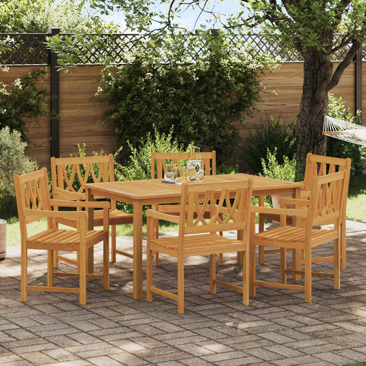 vidaXL Εξωτερικός πάγκος 6 pcs Φυσικό 56 x 55,5 x 90 εκ.