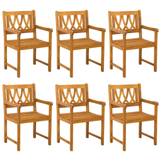 vidaXL Εξωτερικός πάγκος 6 pcs Φυσικό 56 x 55,5 x 90 εκ.