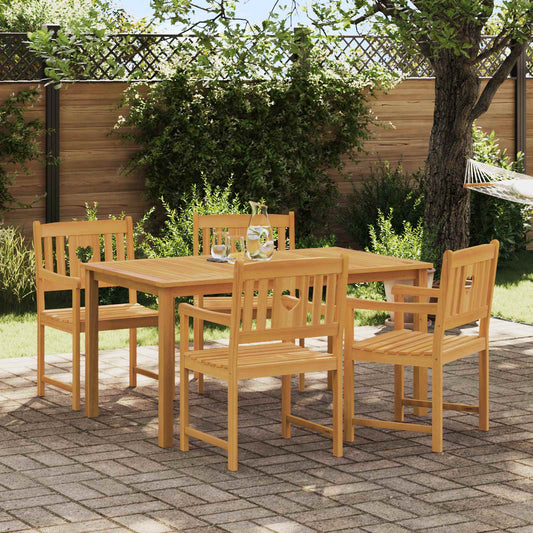 vidaXL Εξωτερικός πάγκος 4 pcs Φυσικό 56 x 55,5 x 90 εκ.