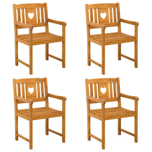 vidaXL Εξωτερικός πάγκος 4 pcs Φυσικό 56 x 55,5 x 90 εκ.