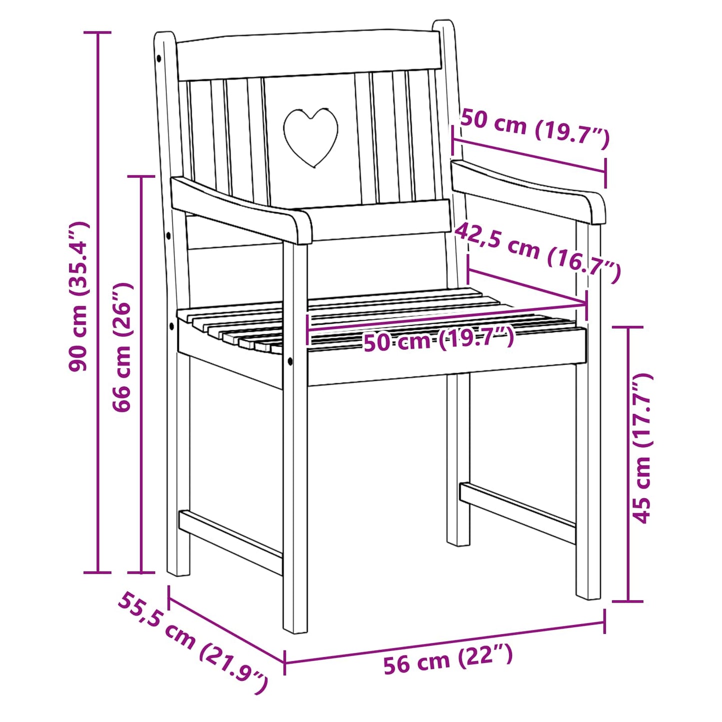 vidaXL Εξωτερικός πάγκος 8 pcs Φυσικό 56 x 55,5 x 90 εκ.