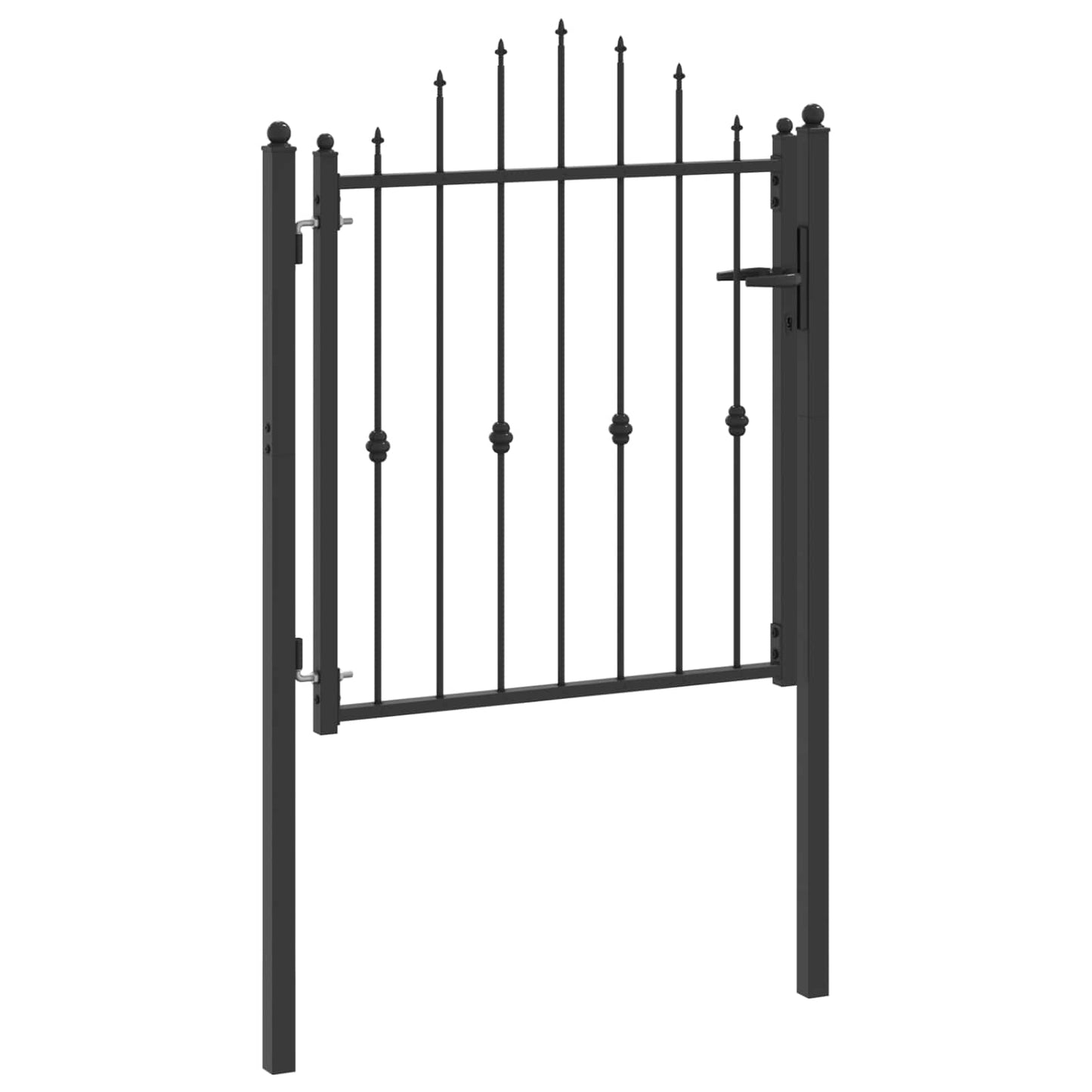 vidaXL Πύλη Φράχτη HORST 100 x 100 cm Μέταλλο Μαύρο Κλειδώσιμο