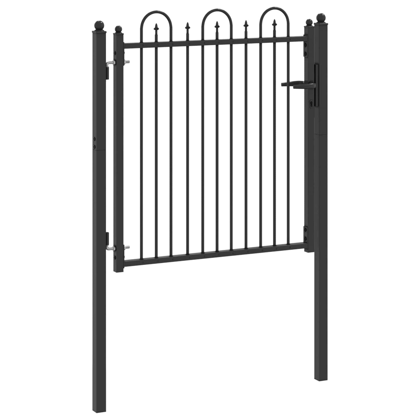 vidaXL Πύλη Φράχτη HORST 100 x 100 cm Μέταλλο Μαύρο Κλειδώσιμο