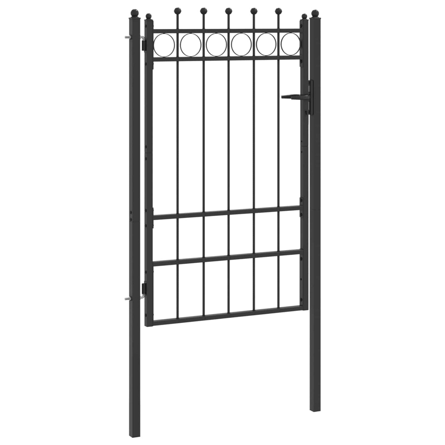 vidaXL Πύλη Φράχτη HORST 100 x 150 cm Μέταλλο Μαύρο Κλειδώσιμο