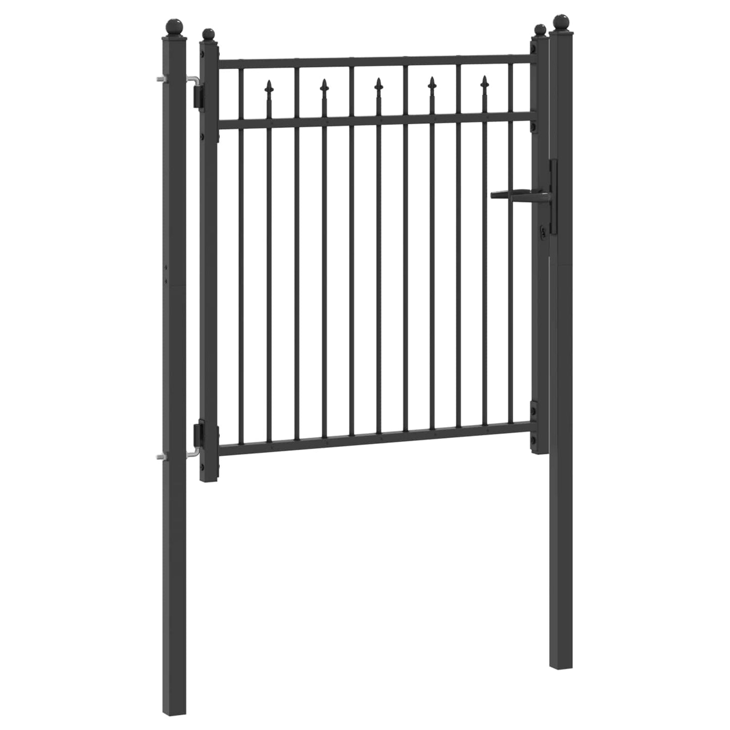 vidaXL Πύλη Φράχτη HORST 100 x 100 cm Μέταλλο Μαύρο Κλειδώσιμο