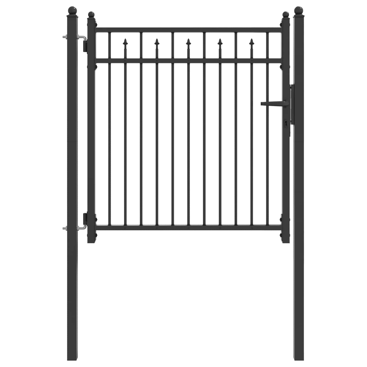 vidaXL Πύλη Φράχτη HORST 100 x 100 cm Μέταλλο Μαύρο Κλειδώσιμο