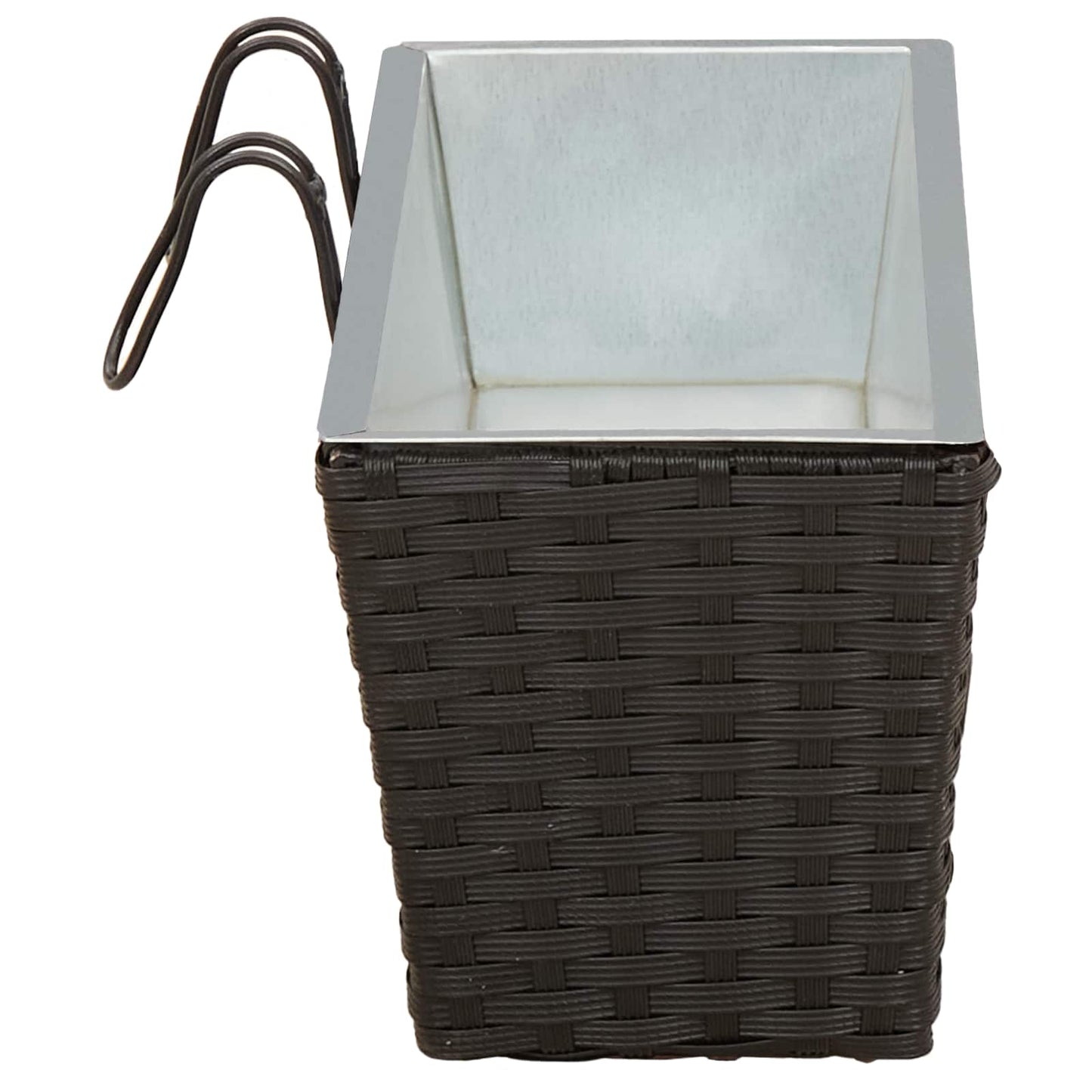 vidaXL Ραφήνα 2 pcs Μαύρο 50 x 17 x 17 εκ Μέταλλο