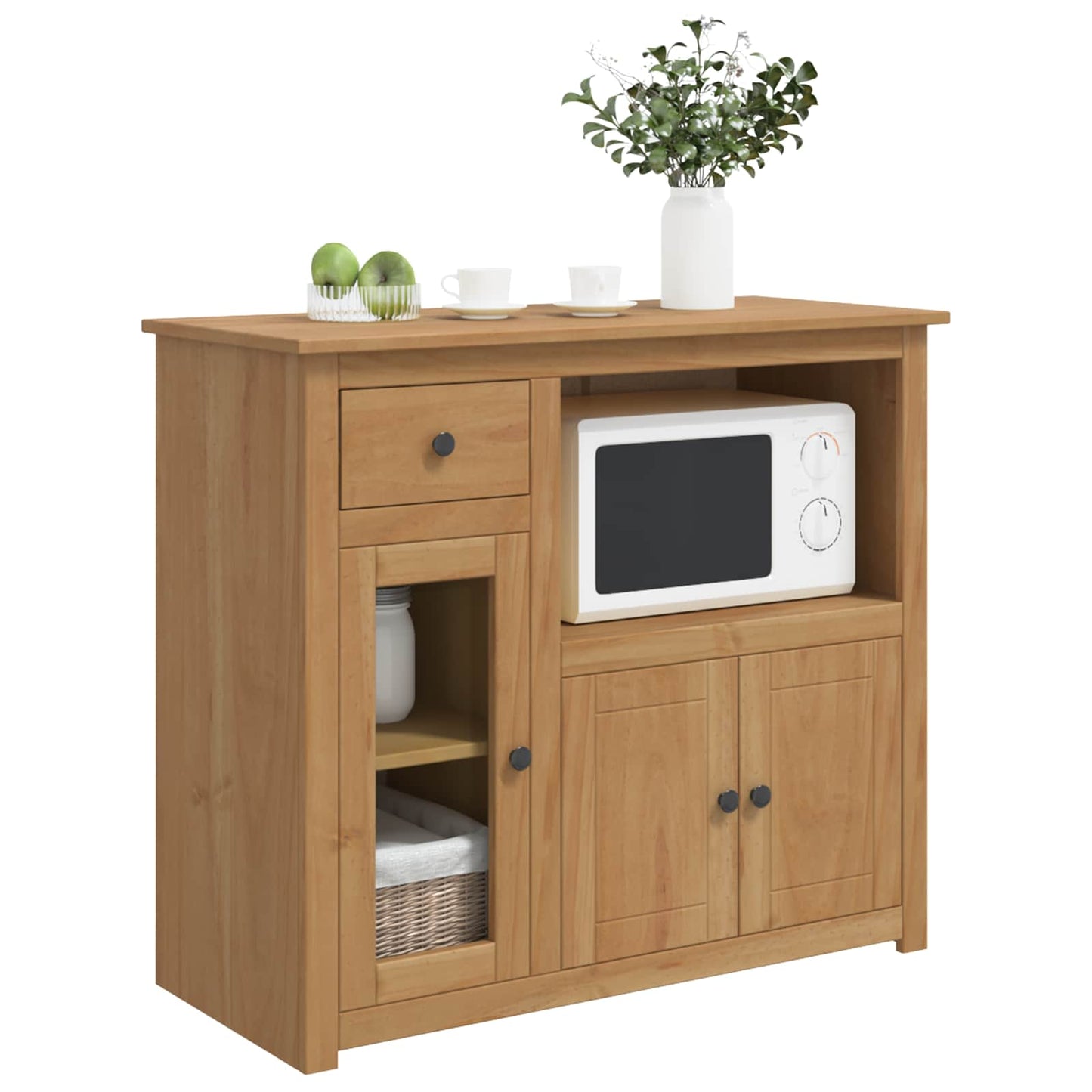 VidaXL Μικροκύματα Κονσόλα PANAMA Κερί Μέλι 99.5 x 44 x 86.5 εκ.