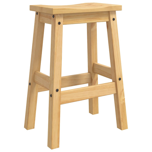 VidaXL Μπαρ σκαμπό 2 pcs Κερί Μέλι 44 x 30 x 63 εκ. Μασίφ Πεύκο