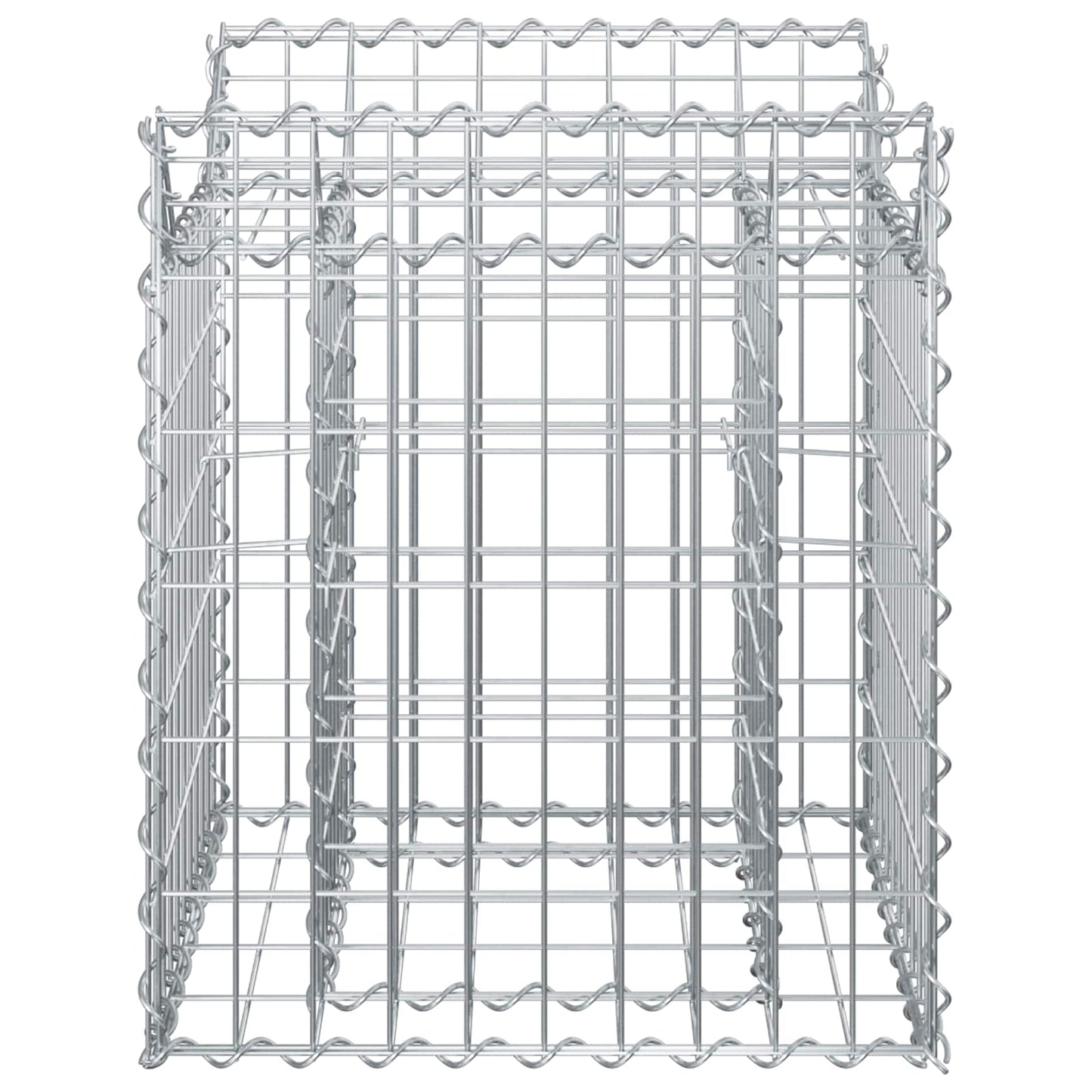 vidaXL Ανασηκωμένο κρεβάτι gabion Ασημί 50 x 50 x 60 cm