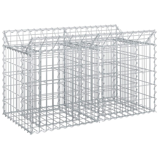 vidaXL Ανασηκωμένο κρεβάτι gabion Ασημί 100 x 50 x 60 εκ