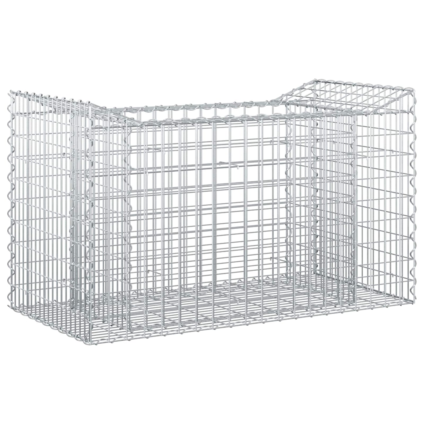 vidaXL Ανασηκωμένο κρεβάτι gabion Ασημί 50 x 100 x 60 εκ