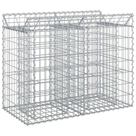 vidaXL Ανασηκωμένο κρεβάτι gabion Ασημί 100 x 50 x 80 εκ
