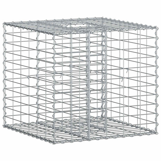 vidaXL Ανασηκωμένο κρεβάτι gabion Ασημί 60 x 60 x 55 εκ