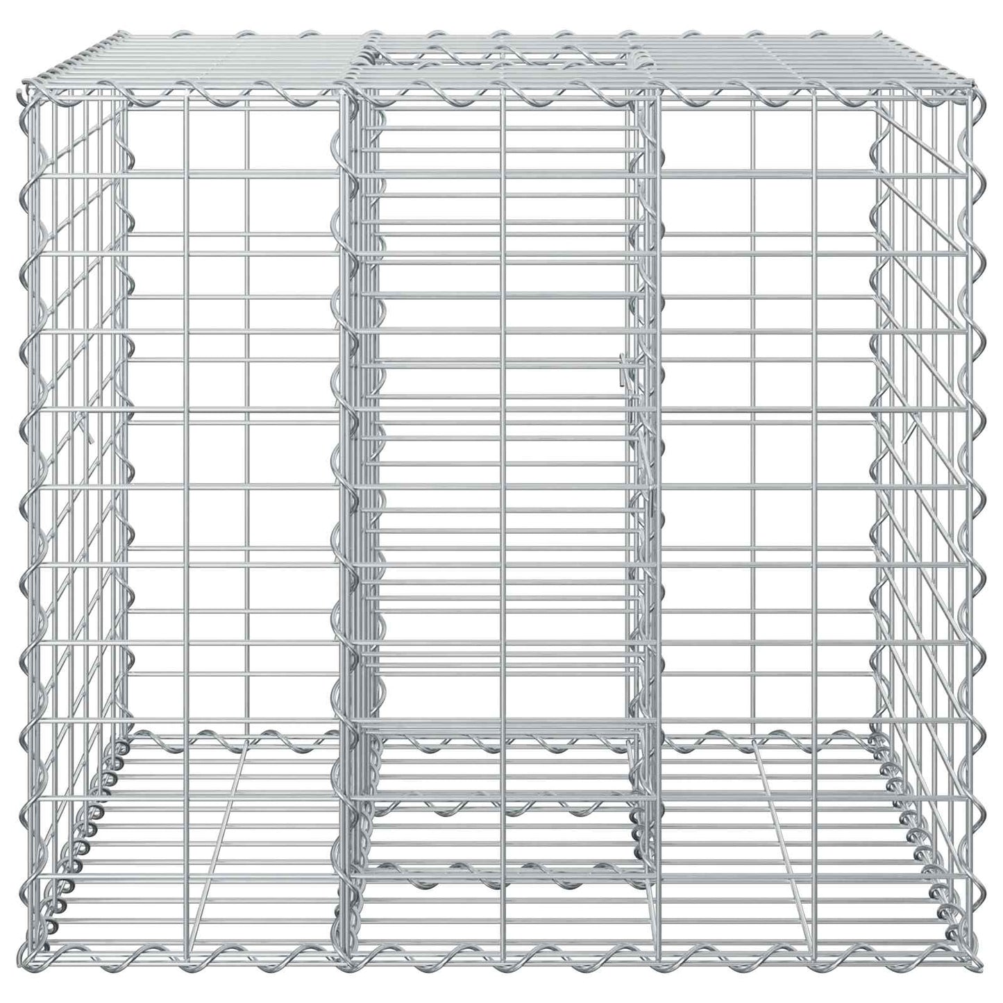 vidaXL Ανασηκωμένο κρεβάτι gabion Ασημί 60 x 60 x 55 εκ