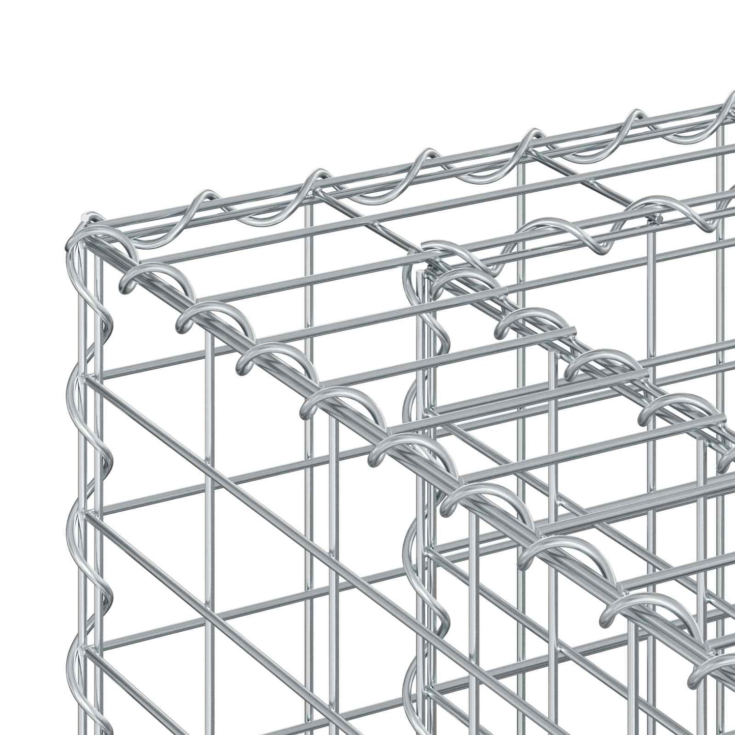 vidaXL Ανασηκωμένο κρεβάτι gabion Ασημί 50 x 50 x 80 cm