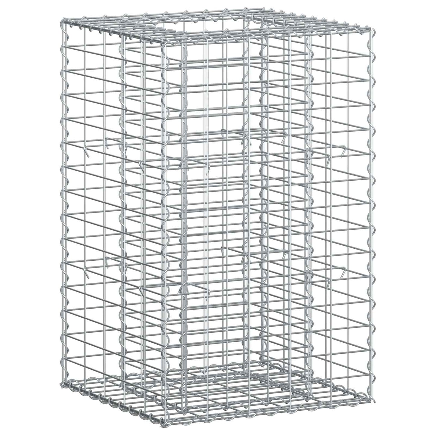 vidaXL Ανασηκωμένο κρεβάτι gabion Ασημί 50 x 50 x 80 cm