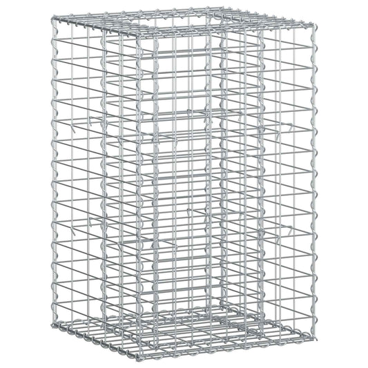 vidaXL Ανασηκωμένο κρεβάτι gabion Ασημί 50 x 50 x 80 cm